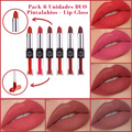 Conjunto de 6 Pintalabios DUO - Barra + Lip Gloss GlossyLips™