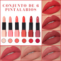 Conjunto de 6 Pintalabios con Fórmula Hidratante - CREMOSA™