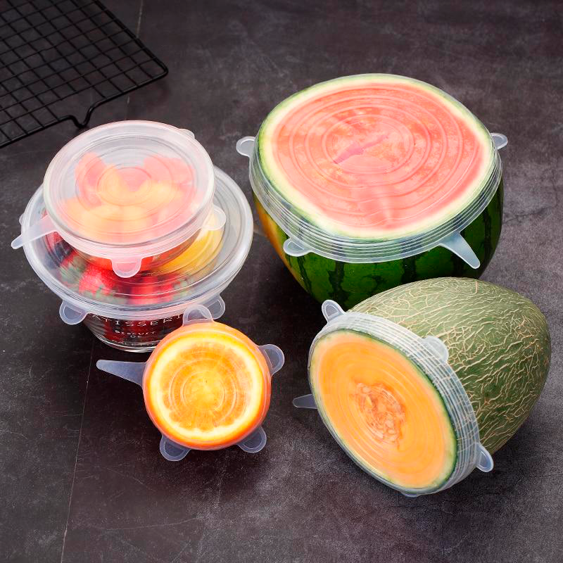 PACK DE 6 TAPAS DE SILICONA REUTILIZABLES - PLASTICFREE™